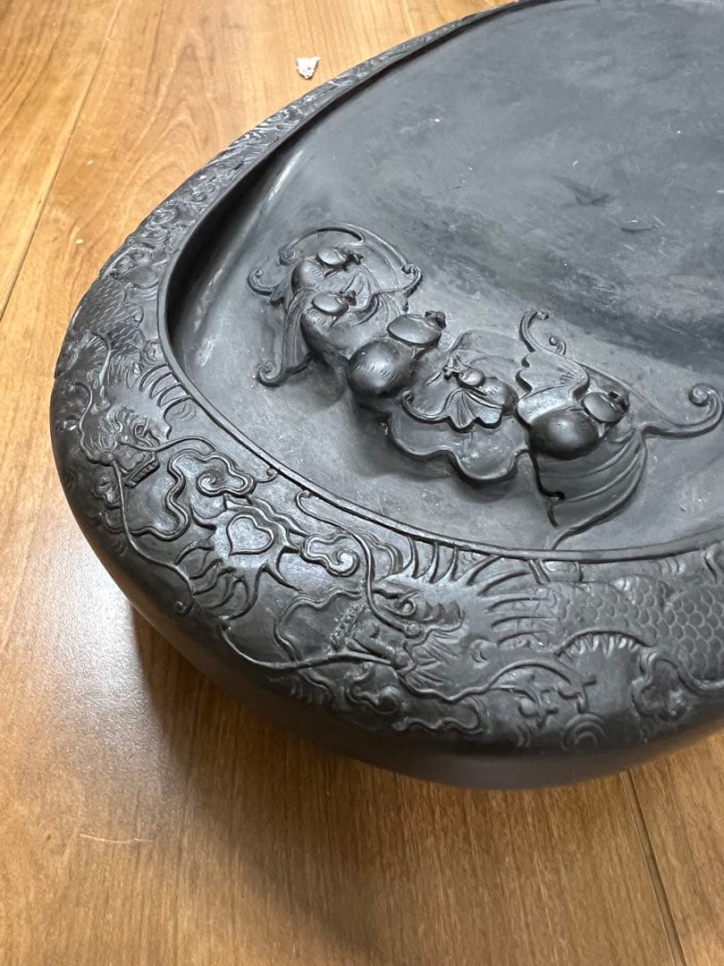 中国古美術 歙州 蝙蝠龍紋硯 硯 書 端渓硯 / 西X-44 - メルカリ