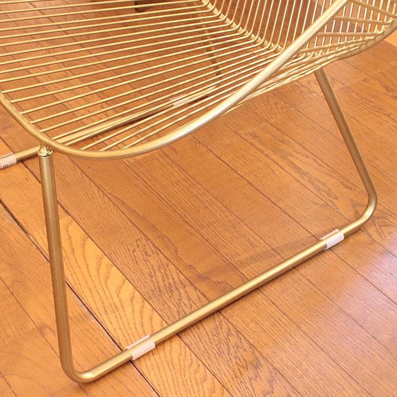 ゴールドフレーム ワイヤーワイドチェア 椅子 インテリア 399-2977