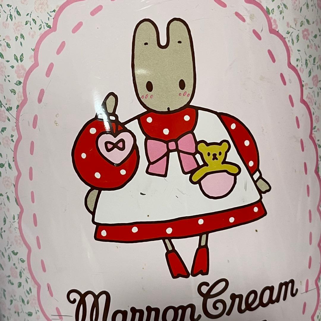 【希少】マロンクリーム　ゴミ箱　1994年　平成レトロ　くろがね　レトロ缶