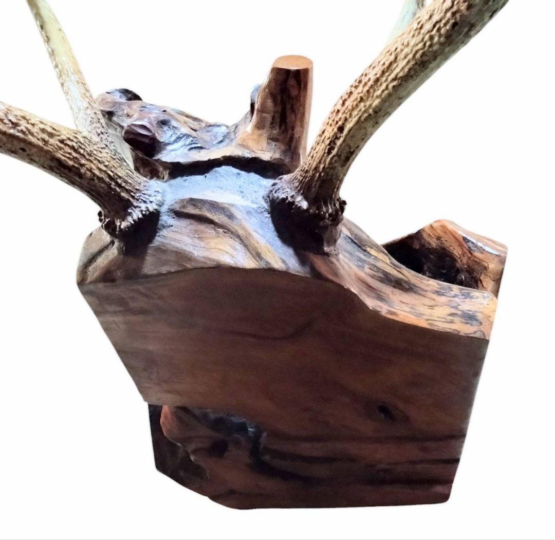 鹿の角　大型　木製　ツノ