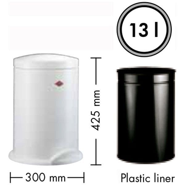 wesco ペダルビン 13L ごみ箱 30cm x 45cm ブラック