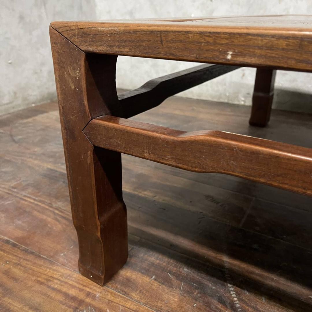 古家具 座卓 木製 W76×D76×H30.5cm 花台 ちゃぶ台 机 昭和 - メルカリ