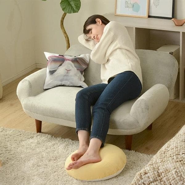 日本製 コンパクト カウチソファ 二人掛け リクライニング 肘掛付 北欧