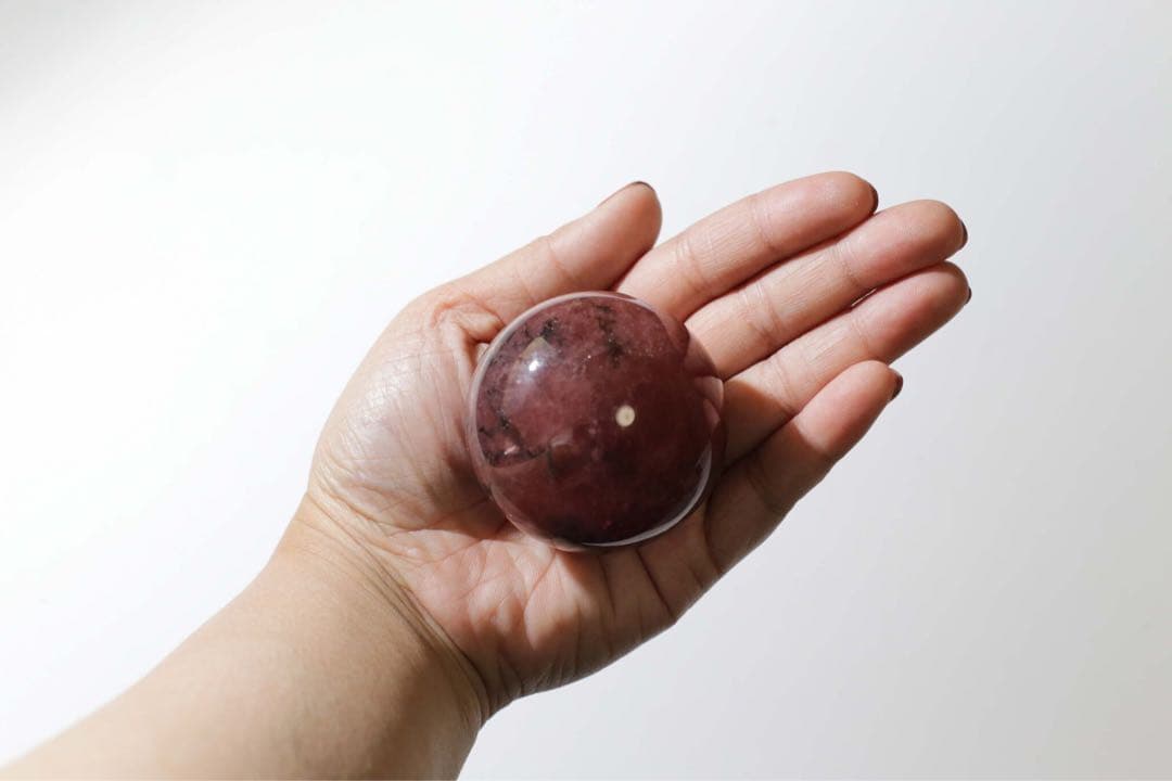 【天然石】ストロベリークォーツスフィア