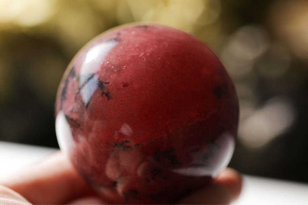 【天然石】ストロベリークォーツスフィア