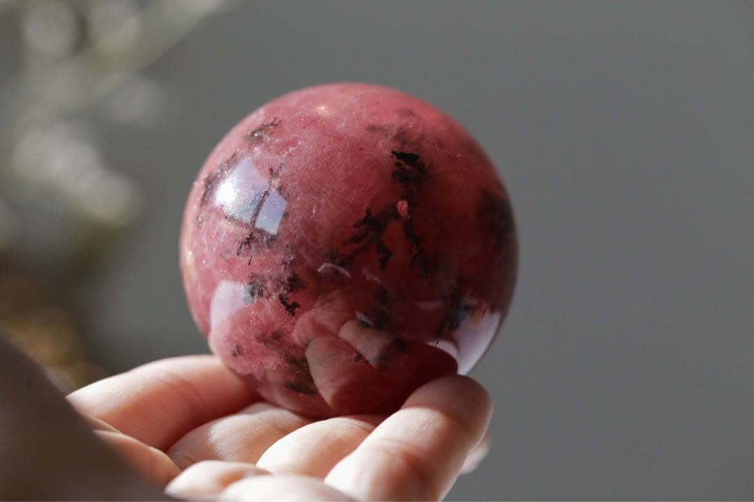【天然石】ストロベリークォーツスフィア