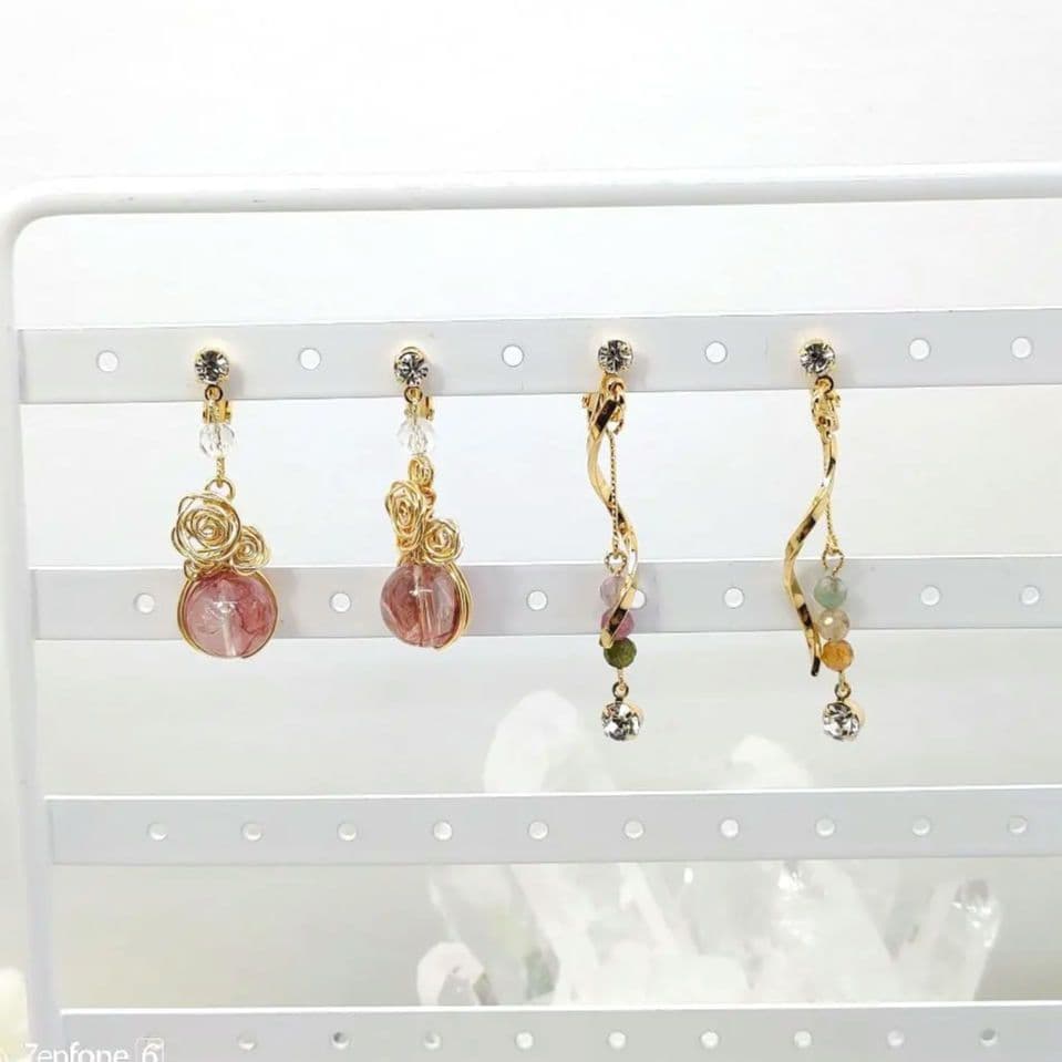 ◆n.♡ページです♪No.157と158◆天然石ピアス2点です