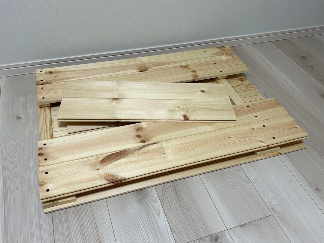 マルシェ•展示販売に♪無垢材を使ったかわいいレジカウンター 折り畳み