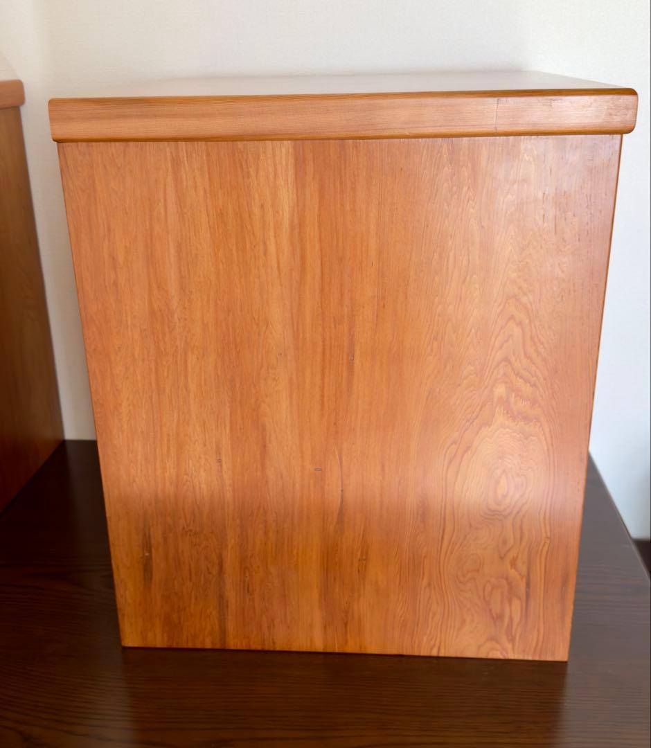 屋久杉　ミニチェスト キャビネット　引き出し付き 扉収納 右開き