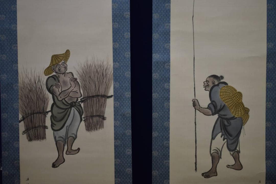 真作/中田文英/漁焦問答図/双幅/桐共箱付/布袋屋掛軸HG-187 楽天市場】掛け軸 掛軸（かけじく）[尺三巾]高砂(瀬田 功舟)全国送料