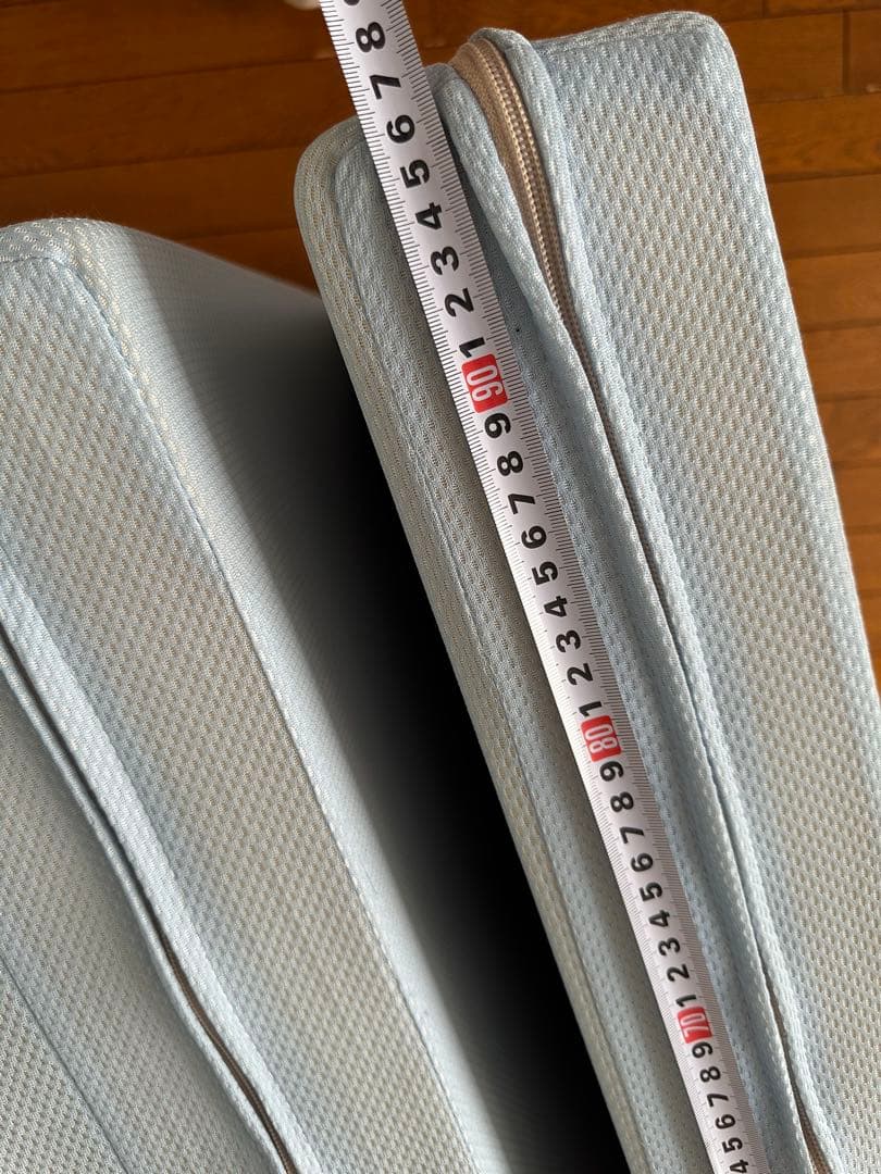 マニフレックス：メッシュ・ウィング 三つ折りマットレス シングル ミッドブルー