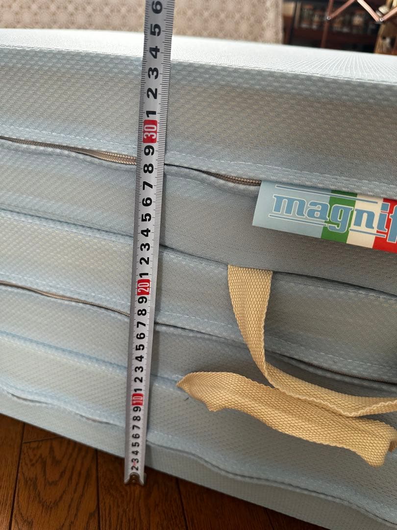 マニフレックス：メッシュ・ウィング 三つ折りマットレス シングル ミッドブルー