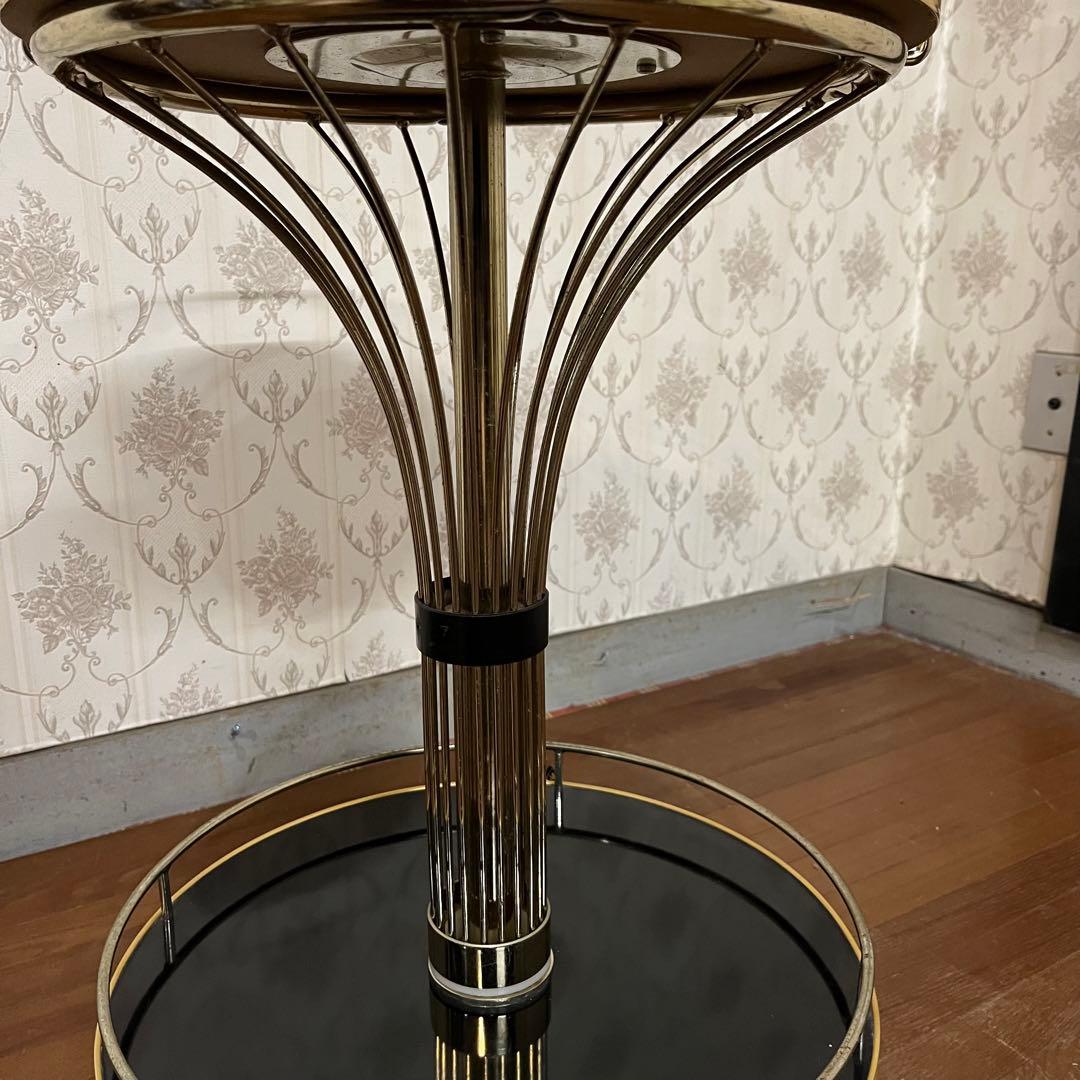 【アンティーク】光製作所 アイアンフレーム キャスター付 サイドワゴン 古道具