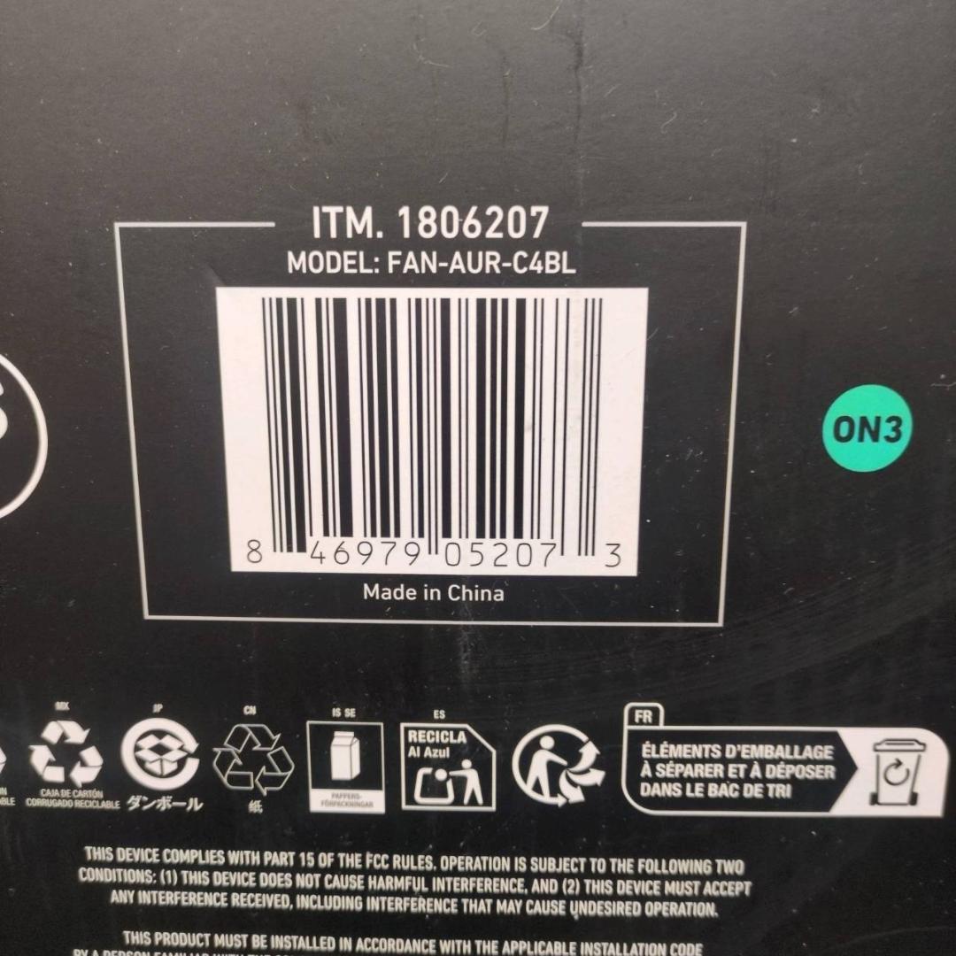 ☆未使用　ARTIKA　LEDシーリングファン　FAN-AUR-C4BL