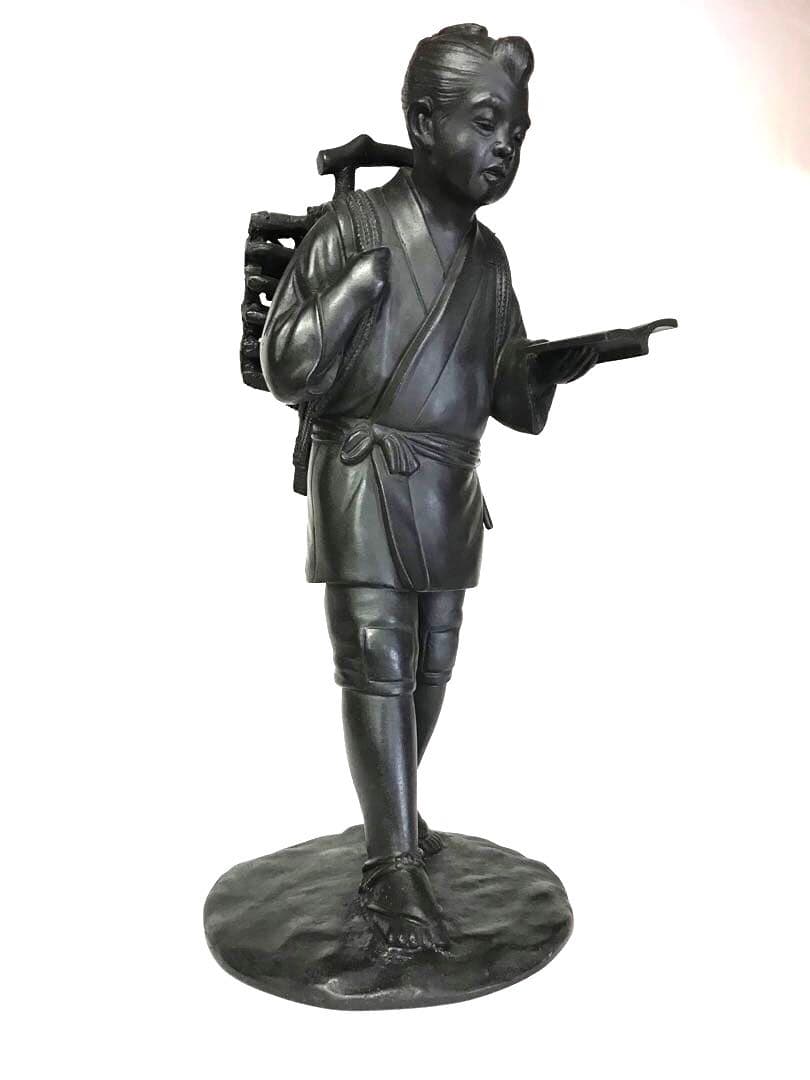 銅製:二宮金次郎像