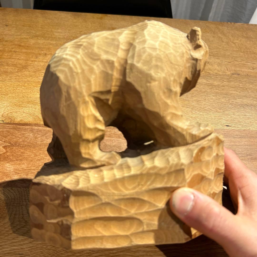 木彫り　熊　八雲