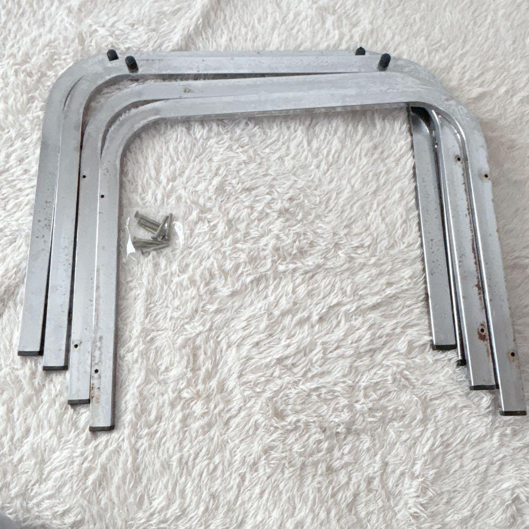 美品】80S 90S アンティーク アイアン クロー ガラステーブル