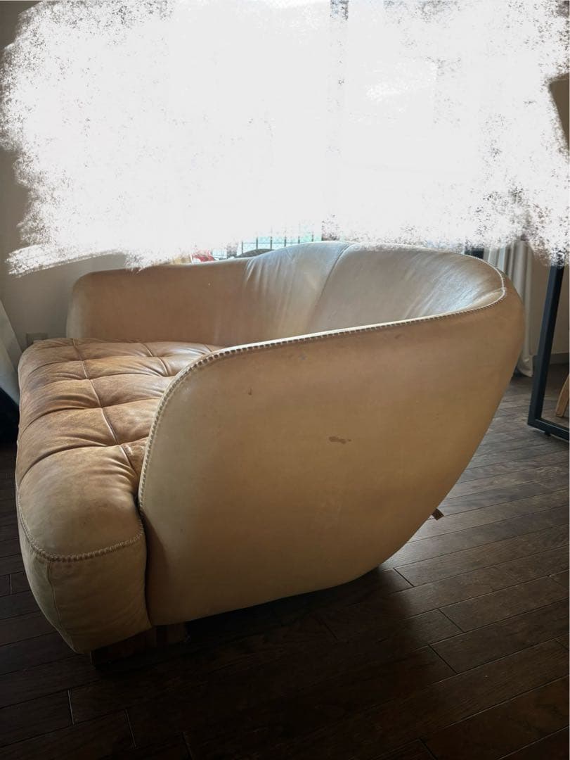 クラッシュゲート オピアムソファ 2.5人掛け　レザーソファー　キャラメル色