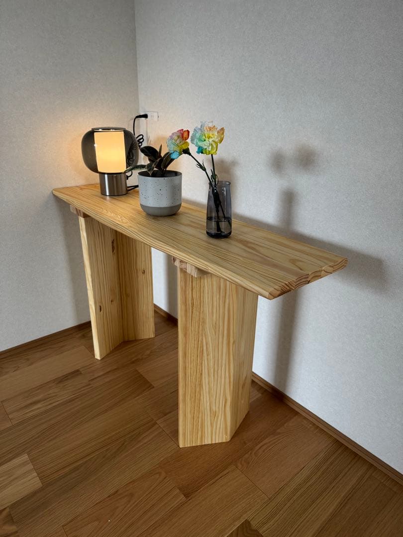 木製コンソールテーブル