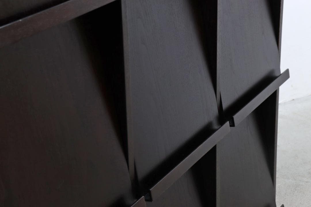 タモ材 フラップ キャビネット マガジン レコードラック サイドボード モダン