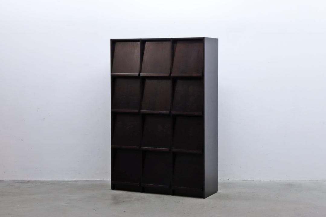 タモ材 フラップ キャビネット マガジン レコードラック サイドボード モダン