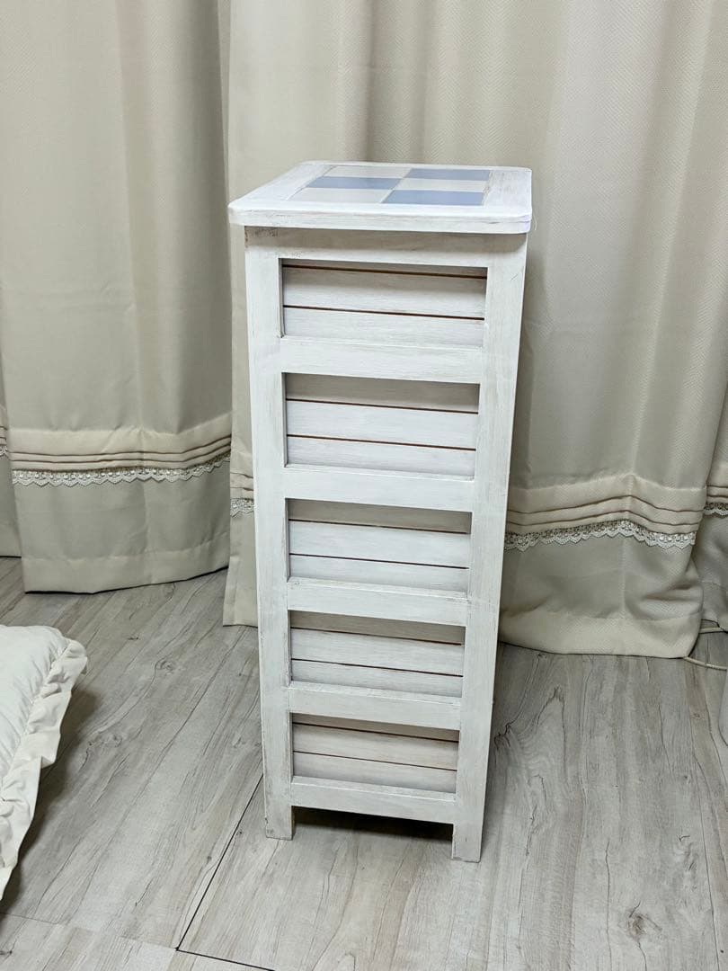チェスト　アンティーク　シャビーシック　ホワイト　白　収納　ナイトテーブル