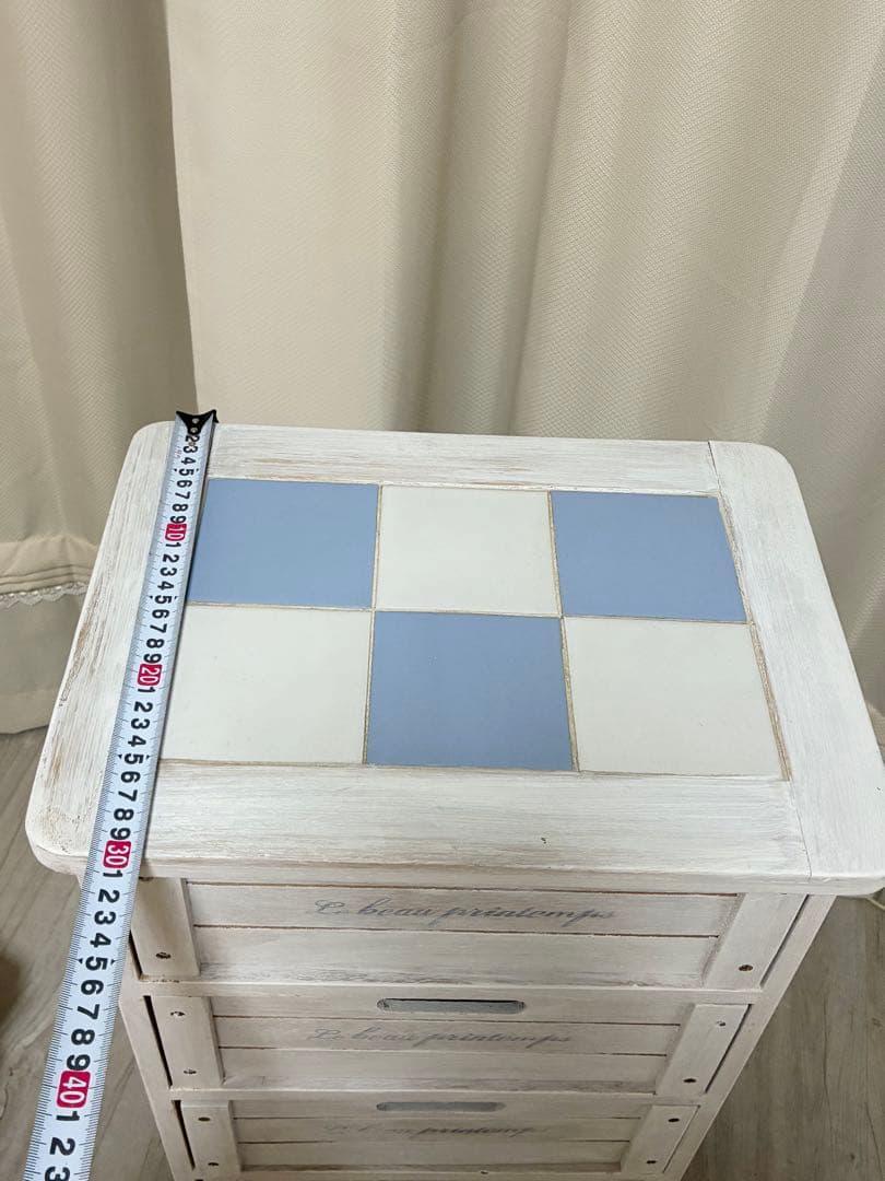 チェスト　アンティーク　シャビーシック　ホワイト　白　収納　ナイトテーブル