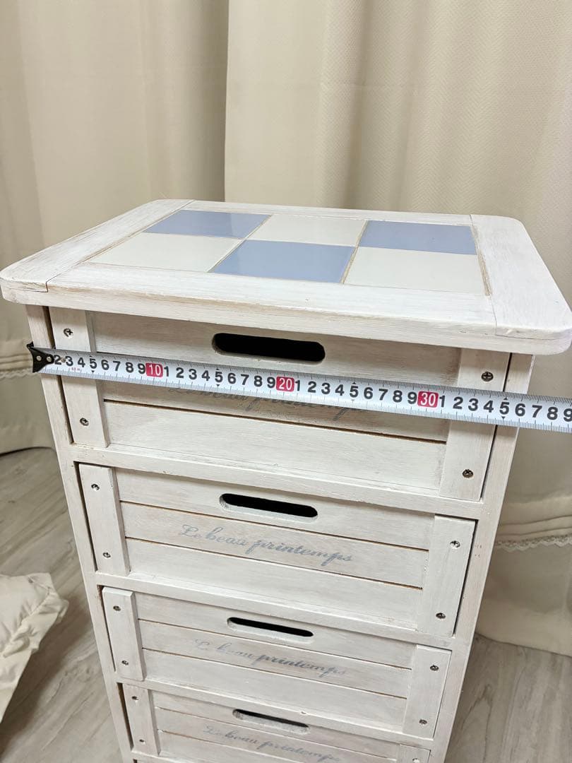 チェスト　アンティーク　シャビーシック　ホワイト　白　収納　ナイトテーブル