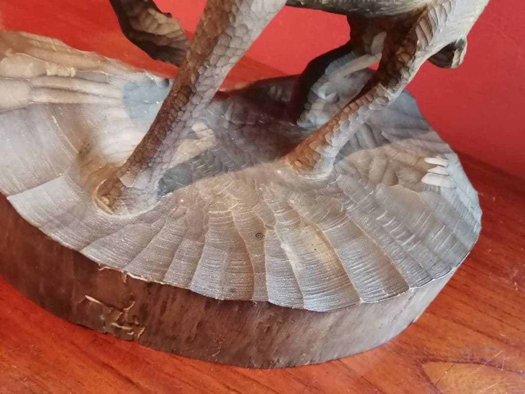 杉本宗一・作　木彫　一木の馬（刻銘有り）