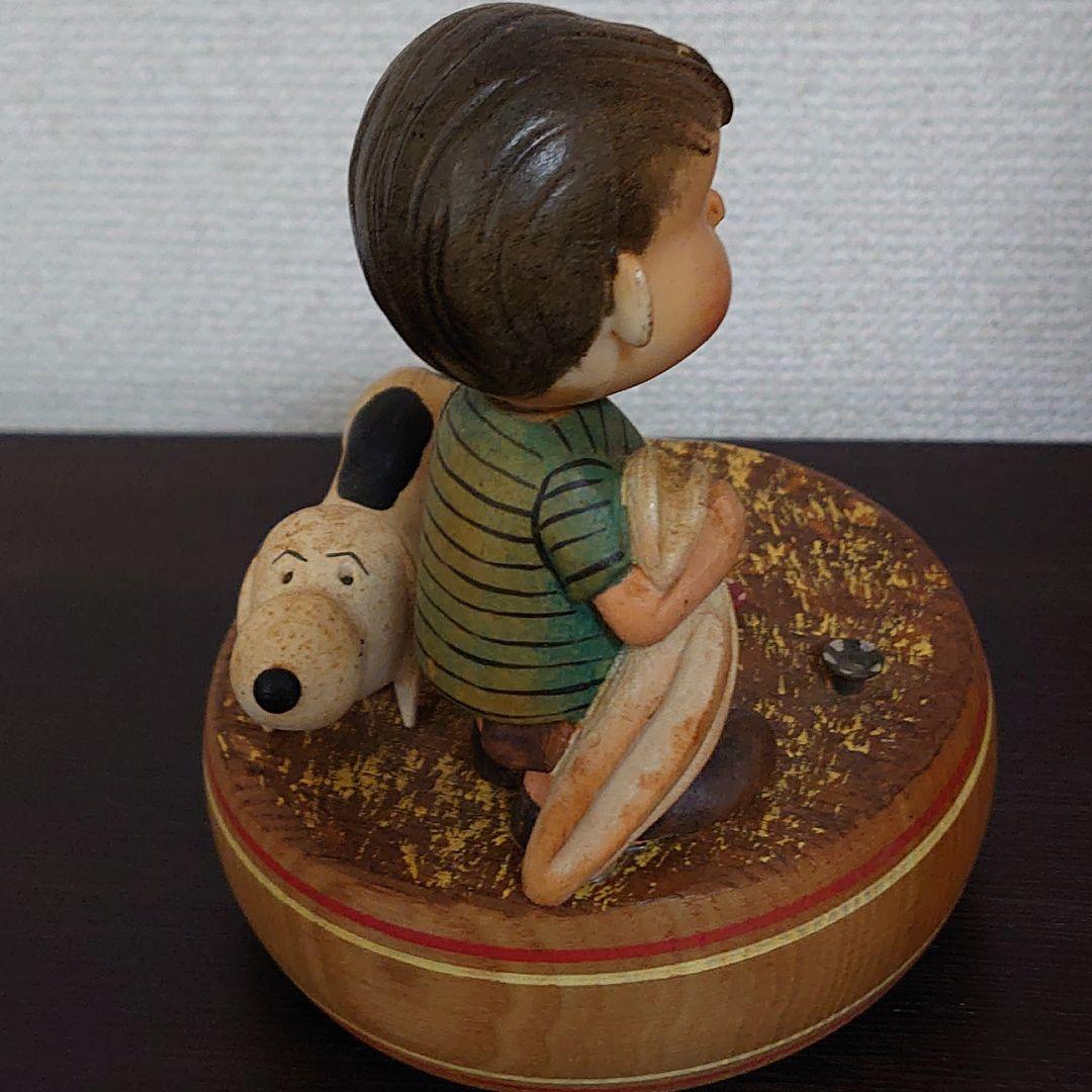 アンリANRI ライナス・ヴァンペルトとスヌーピー木彫りオルゴール