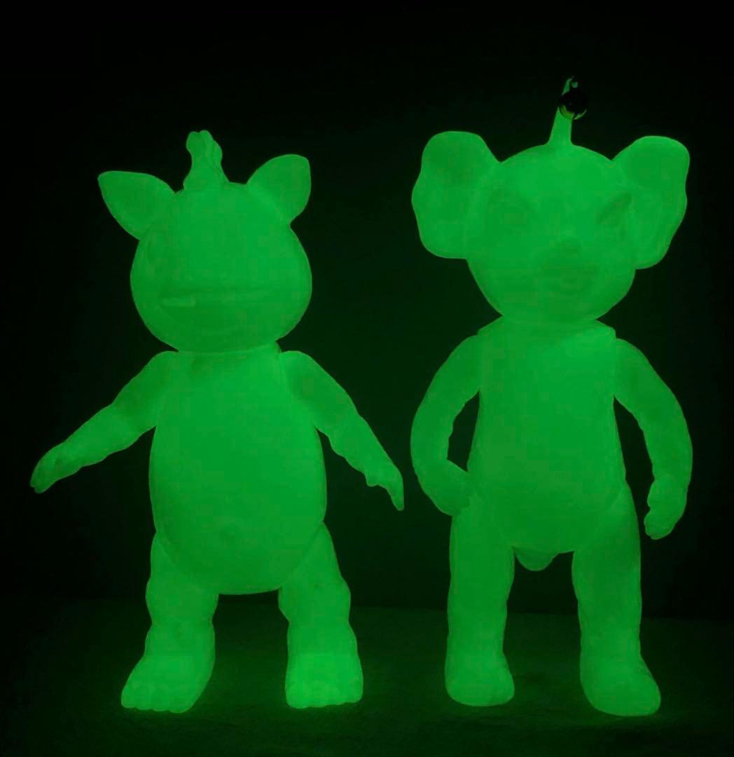 イヌクマ製★スタンダード★ブースカ＆チャメゴン【蓄光】2体セット★未塗装新品