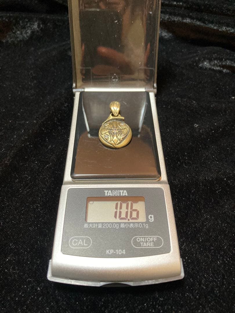 ㉔ラウンドクロスペンダント チェーン付き 真鍮