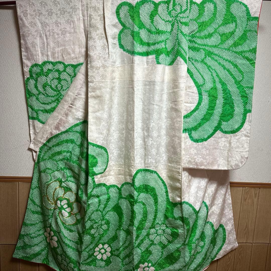 七五三　7歳　正絹絞り着物　袋帯　小物セット　 比翼仕立て着物　18ー1