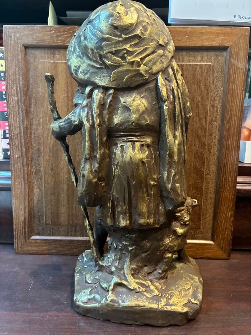 北村西望 大慈良寛 ブロンズ 1979制作 高さ38センチ 6.5キロ 良寛和尚