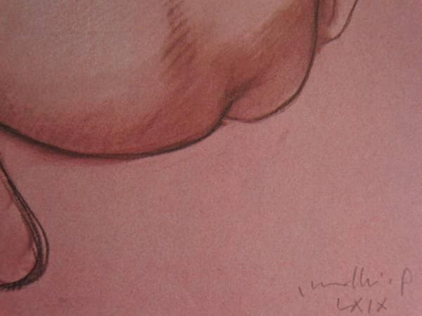 古沢　岩美、デッサン　H、希少な額装用画集より、新品額装付、状態良好