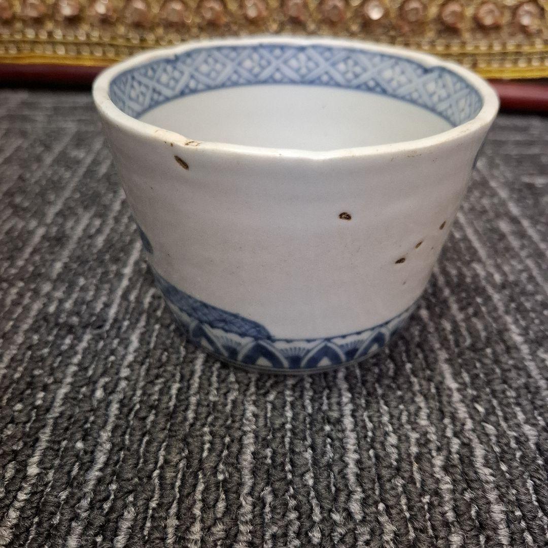 古伊万里染付け大振り蕎麦猪口