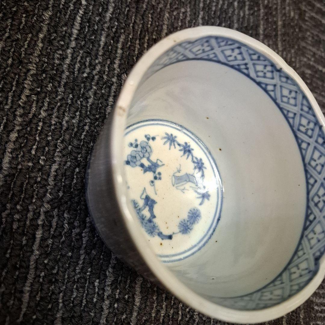 古伊万里染付け大振り蕎麦猪口