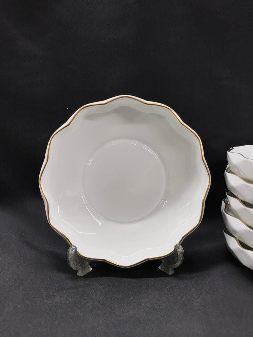 値下！【美品レア】大倉陶園　ゴールドライン　ボウル大1P小6P