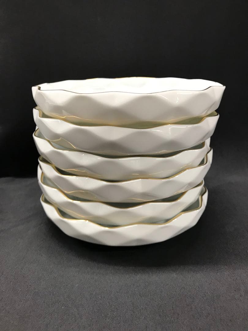 値下！【美品レア】大倉陶園　ゴールドライン　ボウル大1P小6P