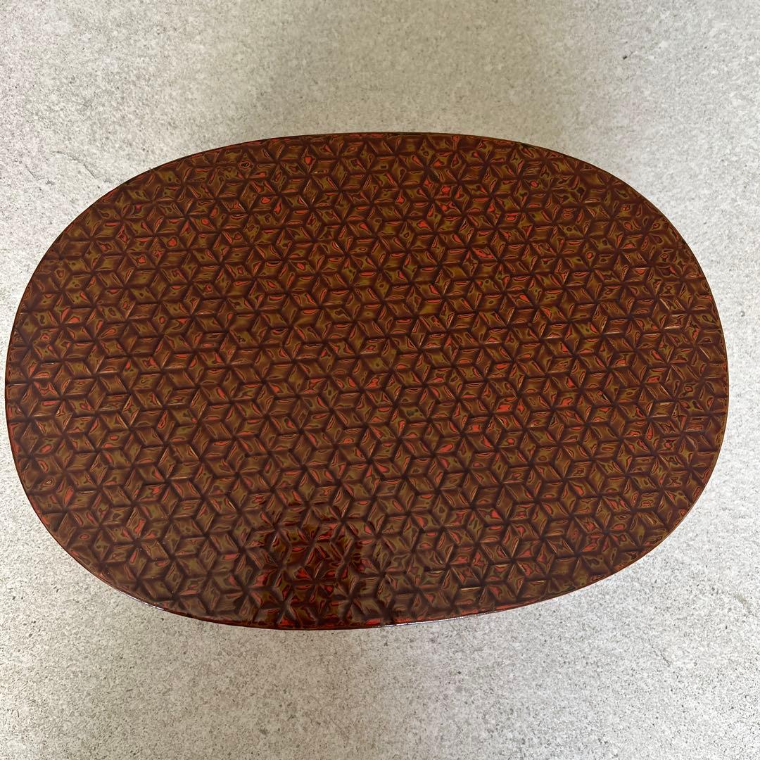 藍胎漆器　伝統工芸品　久留米　らんたい漆器　鎌倉彫茶櫃　2点おまとめ