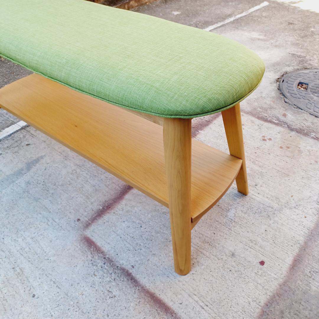 【BA-0221】関家具　ダイニングベンチ　ピング　グリーン