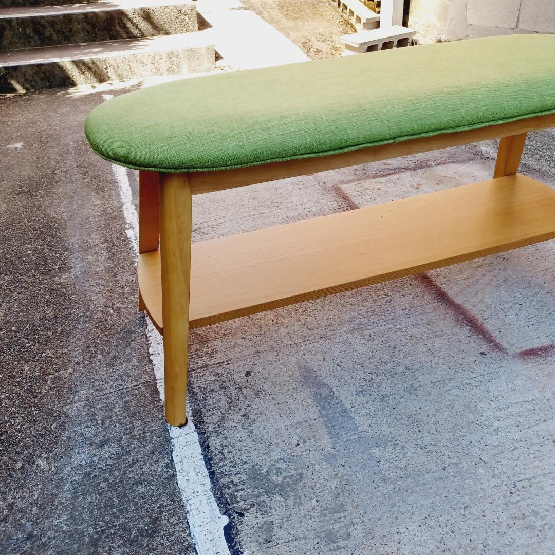 【BA-0221】関家具　ダイニングベンチ　ピング　グリーン