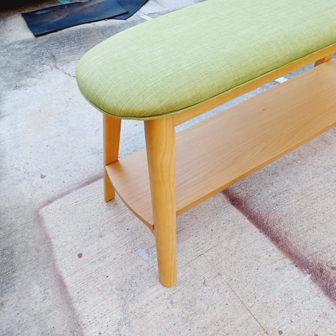 【BA-0221】関家具　ダイニングベンチ　ピング　グリーン