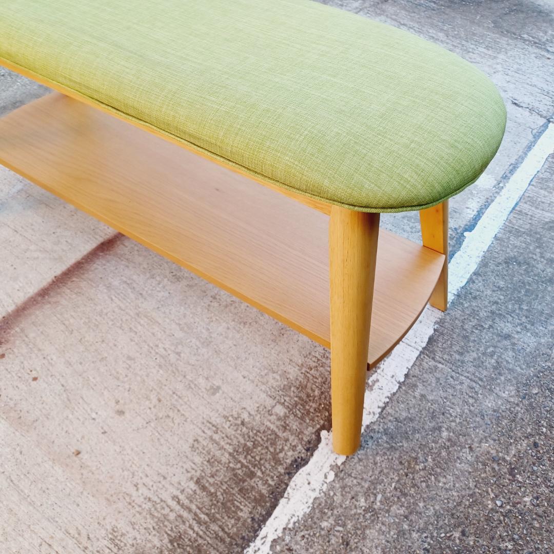【BA-0221】関家具　ダイニングベンチ　ピング　グリーン