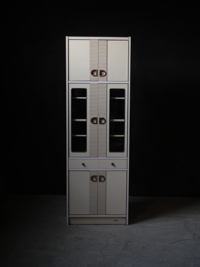 レトロ　食器棚　棚　スペースエイジ　古家具　古道具　レトロポップ　昭和レトロ