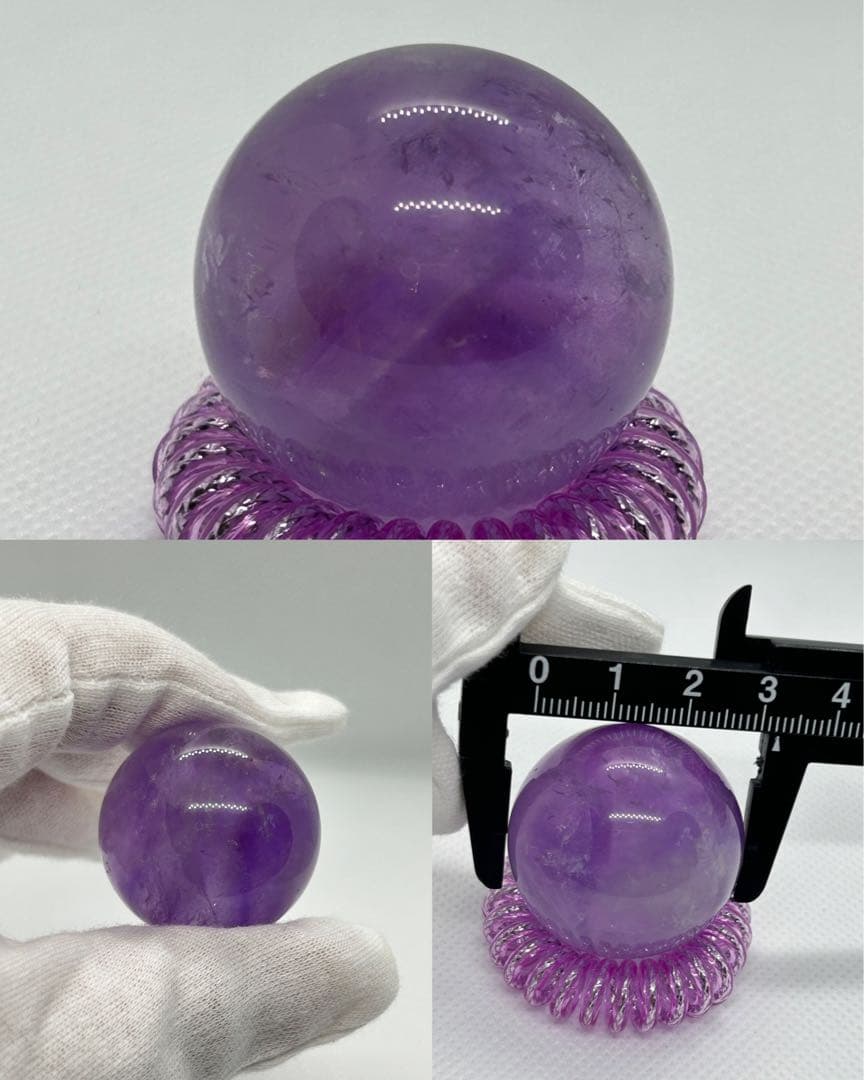 ブラジル産ミニアメジストドーム&天然石スフィア&フレイムシェイプ原石？セット