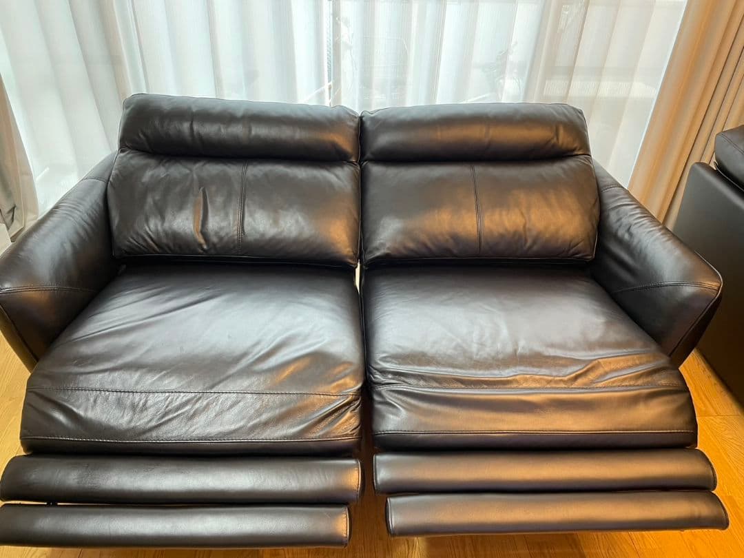 【美品】ニトリ ３人掛け電動リクライニングソファ　アネーロ