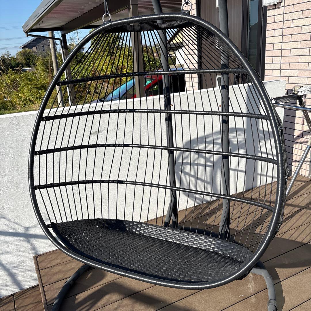 ブラックハンギングチェア