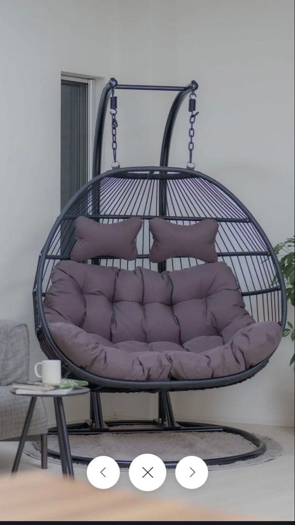 ブラックハンギングチェア