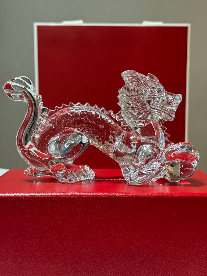 【新品未使用】バカラ / Baccarat クリスタル ドラゴン 置物　龍